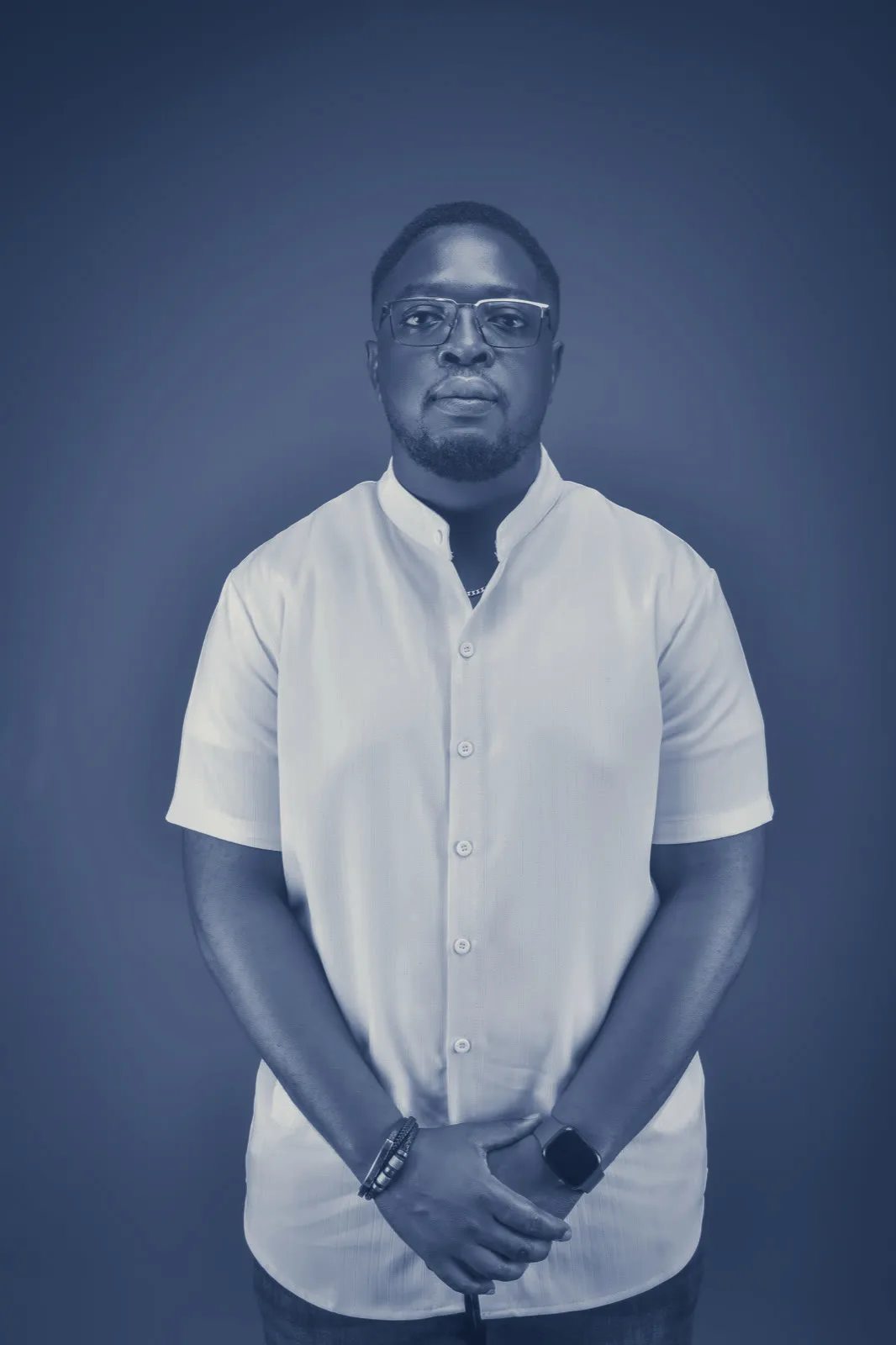 Kofi A. Ofori-Amanfo, photographed in a studio