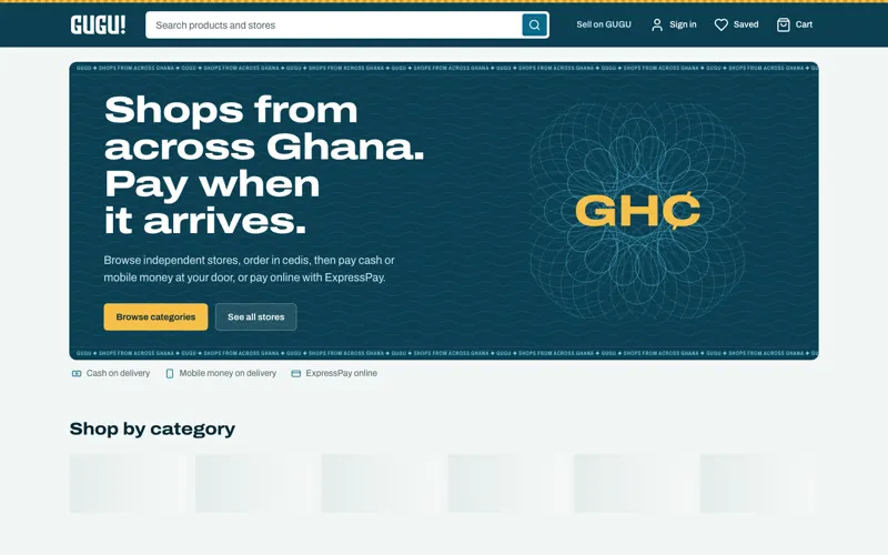 Screenshot of GUGU: a multi-vendor marketplace, to production