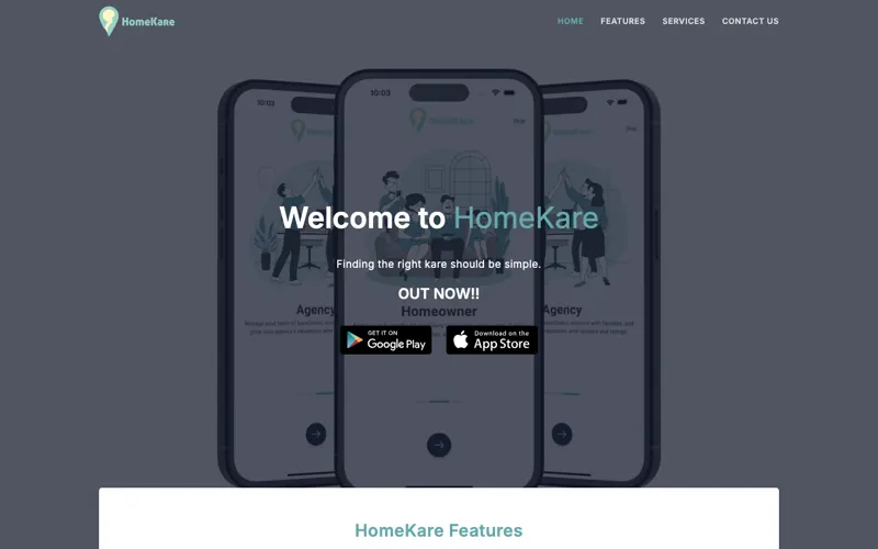 Screenshot of HomeKare